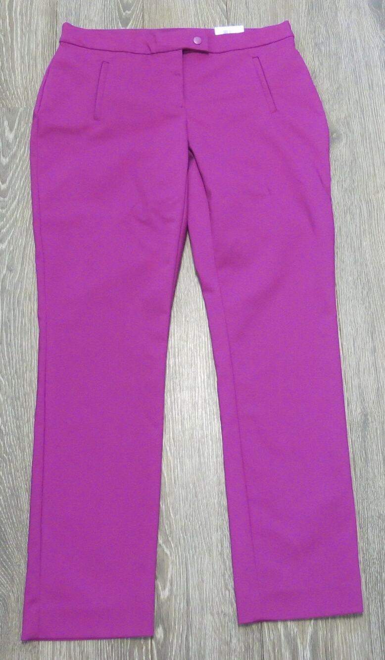 ALFANI *NWT* Pants Slim Leg Tummy Control Size 8 Purple Colorful Going Out Party